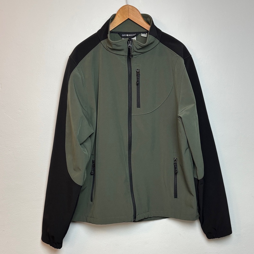 Black Diamond Jacket Soft Shell‎ Men’s Large Full Zip Fleece Lined Green Black